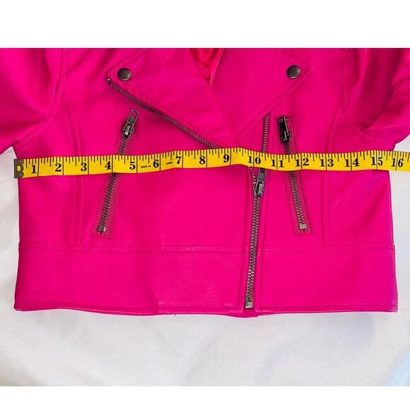 Steve Madden Cropped Faux Leather Motorcycle Moto Jacket - Women's Size XS - Picture 5 of 8